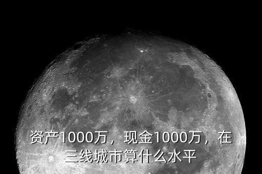 總資產1000萬說明什么,現(xiàn)金1000萬