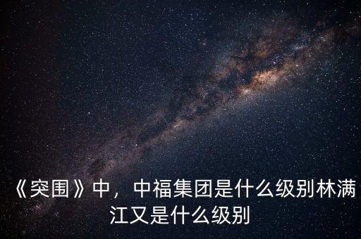 《突圍》中，中福集團是什么級別林滿江又是什么級別