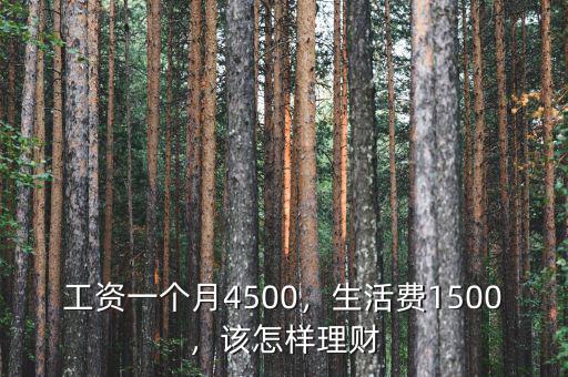 工資一個月4500，生活費1500，該怎樣理財