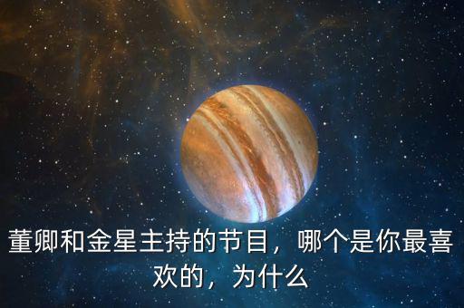 董卿和金星主持的節(jié)目，哪個是你最喜歡的，為什么