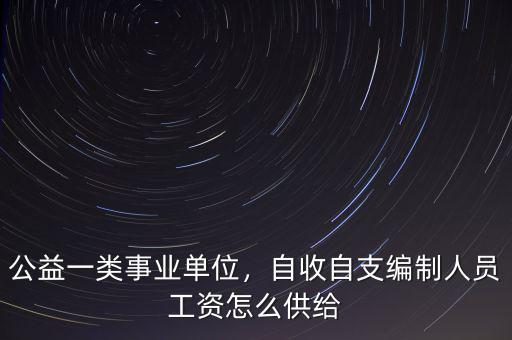 公益一類(lèi)事業(yè)單位，自收自支編制人員工資怎么供給