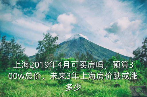 上海2019年4月可買房嗎，預(yù)算300w總價(jià)，未來(lái)3年上海房?jī)r(jià)跌或漲多少