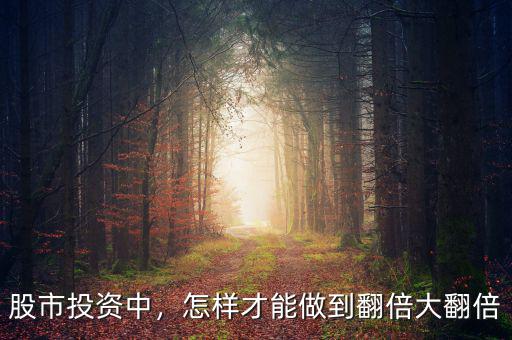 什么股能翻倍,買(mǎi)什么類型的股票能翻倍呢