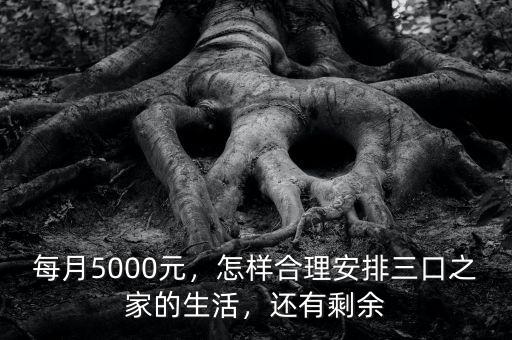 每月5000元，怎樣合理安排三口之家的生活，還有剩余