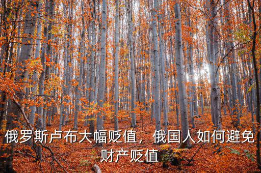 俄羅斯盧布大幅貶值，俄國(guó)人如何避免財(cái)產(chǎn)貶值