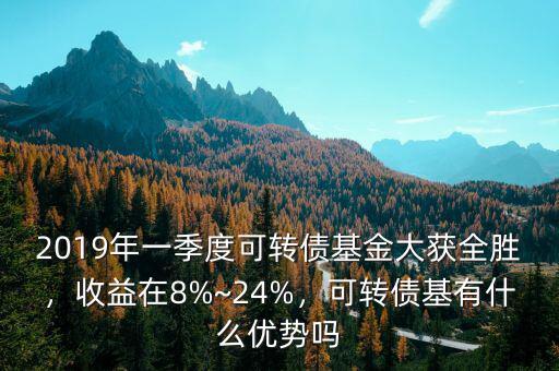 2019年一季度可轉(zhuǎn)債基金大獲全勝，收益在8%~24%，可轉(zhuǎn)債基有什么優(yōu)勢嗎