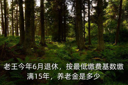 老王今年6月退休，按最低繳費(fèi)基數(shù)繳滿15年，養(yǎng)老金是多少