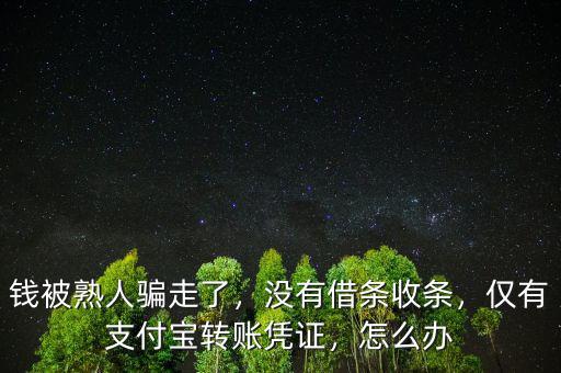 沒(méi)有支付寶資金憑證怎么半,沒(méi)有借條收條