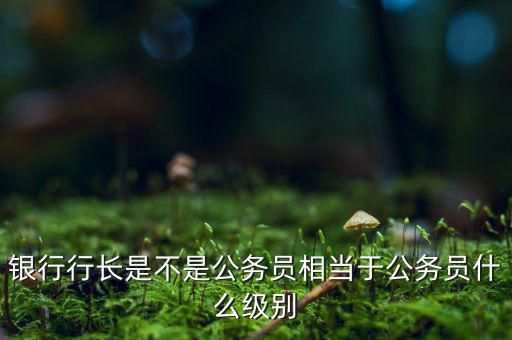 招商銀行行長什么級別,相當于公務(wù)員什么級別