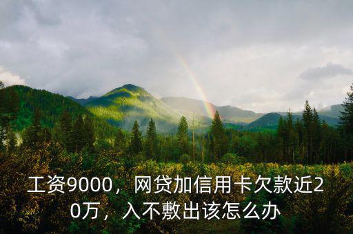 工資9000，網(wǎng)貸加信用卡欠款近20萬(wàn)，入不敷出該怎么辦