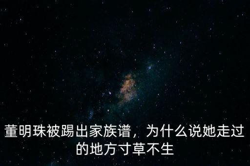 董明珠被踢出家族譜，為什么說她走過的地方寸草不生