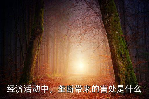 經(jīng)濟活動中，壟斷帶來的害處是什么