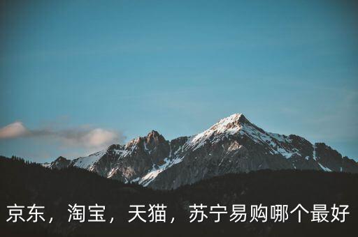 京東，淘寶，天貓，蘇寧易購哪個最好