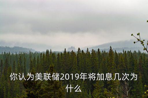 你認(rèn)為美聯(lián)儲2019年將加息幾次為什么