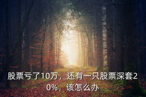 股票虧了10萬(wàn)，還有一只股票深套20%，該怎么辦