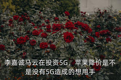 李嘉誠(chéng)馬云在投資5G，蘋果降價(jià)是不是沒(méi)有5G造成的想甩手