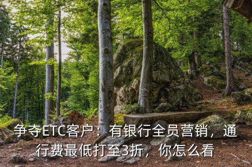 爭(zhēng)奪ETC客戶：有銀行全員營(yíng)銷(xiāo)，通行費(fèi)最低打至3折，你怎么看