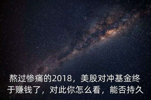 熬過慘痛的2018，美股對(duì)沖基金終于賺錢了，對(duì)此你怎么看，能否持久