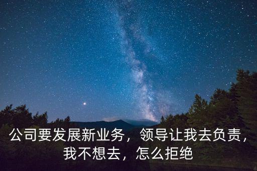 公司要發(fā)展新業(yè)務(wù)，領(lǐng)導(dǎo)讓我去負(fù)責(zé)，我不想去，怎么拒絕