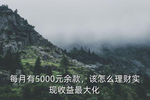 每月有5000元余款，該怎么理財實(shí)現(xiàn)收益最大化