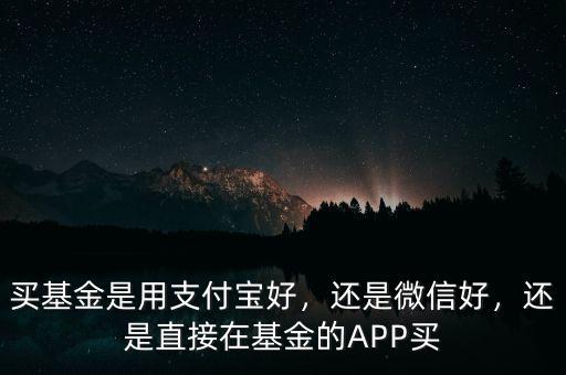 買基金用什么app好,買基金是用支付寶好