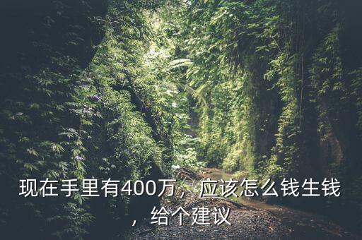 現(xiàn)在手里有400萬，應(yīng)該怎么錢生錢，給個(gè)建議