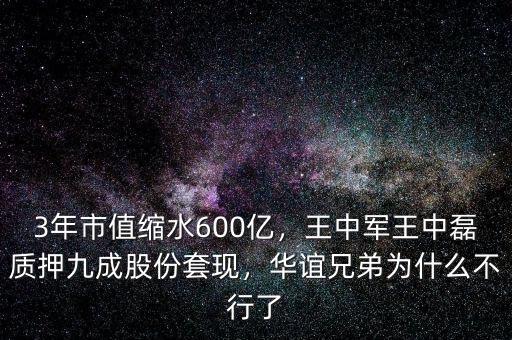 3年市值縮水600億，王中軍王中磊質(zhì)押九成股份套現(xiàn)，華誼兄弟為什么不行了