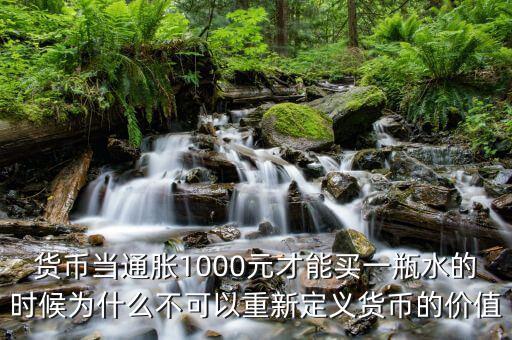 貨幣當(dāng)通脹1000元才能買一瓶水的時候?yàn)槭裁床豢梢灾匦露x貨幣的價值