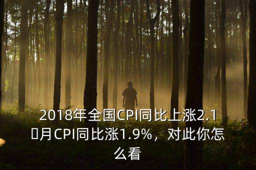 2018年全國(guó)CPI同比上漲2.1月CPI同比漲1.9%，對(duì)此你怎么看