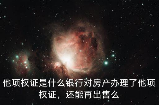 權證是什么,他項權證是什么