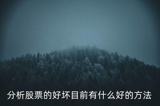 分析股票的好壞目前有什么好的方法