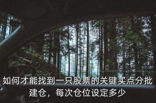 一只股票倉(cāng)位多少合適,每次倉(cāng)位設(shè)定多少