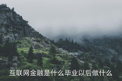 互聯(lián)網(wǎng)金融是什么畢業(yè)以后做什么