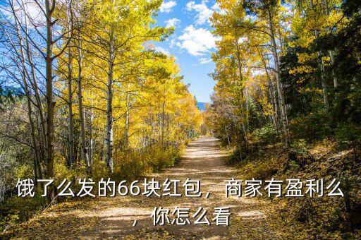 餓了么發(fā)的66塊紅包，商家有盈利么，你怎么看