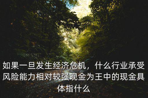 如果一旦發(fā)生經(jīng)濟(jì)危機(jī)，什么行業(yè)承受風(fēng)險能力相對較強(qiáng)現(xiàn)金為王中的現(xiàn)金具體指什么