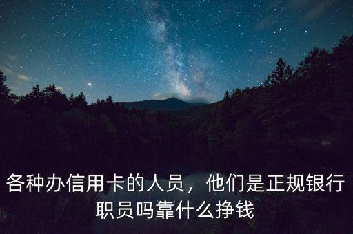 正規(guī)信用卡代辦公司是怎么賺錢(qián)的,各種辦信用卡的人員