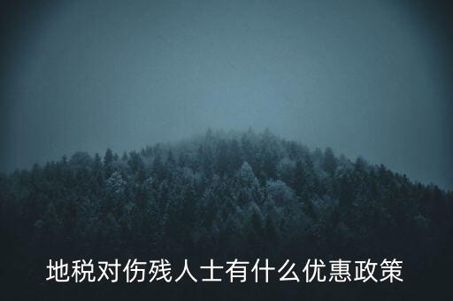 地稅對傷殘人士有什么優(yōu)惠政策