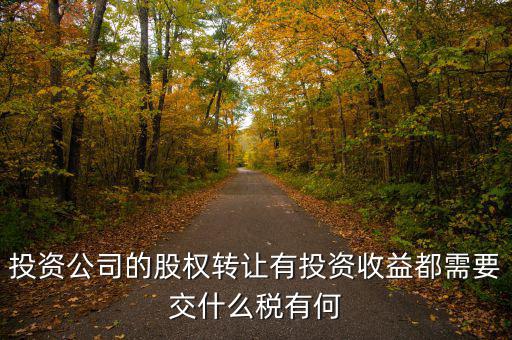 投資公司要交什么稅，投資集團(tuán)公司如何繳稅