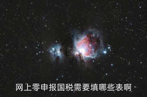 網(wǎng)上零申報國稅需要填哪些表啊