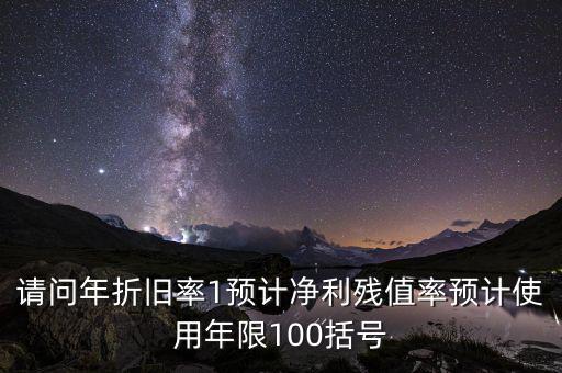 請問年折舊率1預(yù)計凈利殘值率預(yù)計使用年限100括號