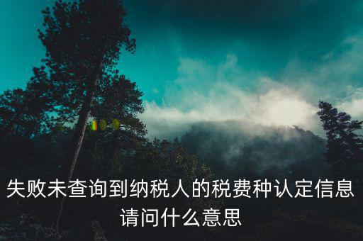 什么是未找到附稅認(rèn)定信息，個(gè)稅申報(bào)顯示未獲得單位稅種認(rèn)定信息是怎么回事