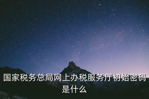 國稅申報原始密碼是什么意思，國稅第一次網(wǎng)上申報的登陸密碼是什么