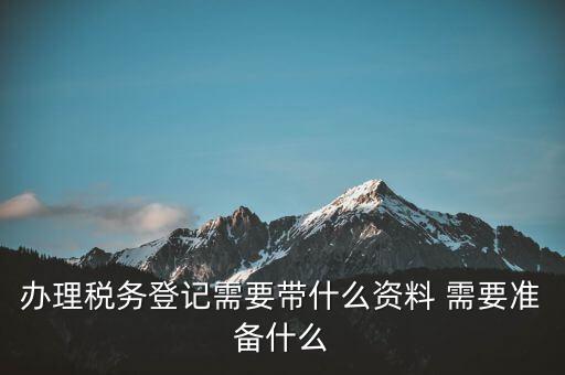 稅務(wù)局登記需要什么資料，稅務(wù)登記 代辦需要什么手續(xù)