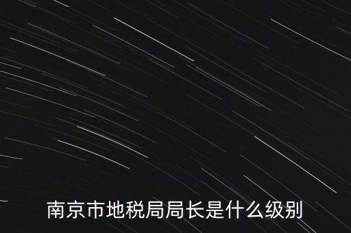 南京市地稅局局長是什么級別