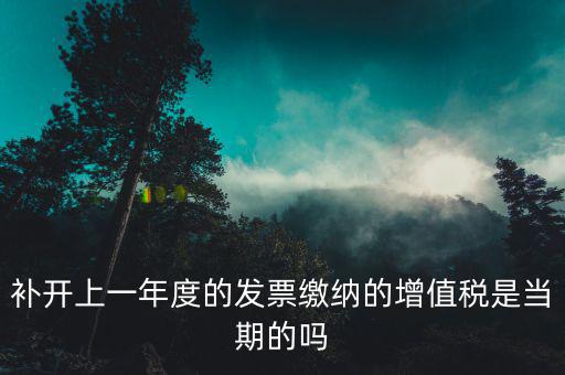 補開上一年度的發(fā)票繳納的增值稅是當(dāng)期的嗎