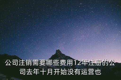 企業(yè)注銷要交些什么稅，公司注銷需要哪些費(fèi)用12年注冊(cè)的公司去年十月開(kāi)始沒(méi)有運(yùn)營(yíng)也