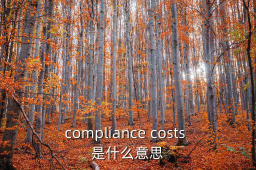 compliance costs 是什么意思