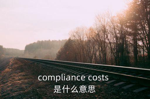 遵從成本什么意思，compliance costs 是什么意思