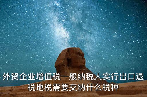 外貿企業(yè)增值稅一般納稅人實行出口退稅地稅需要交納什么稅種