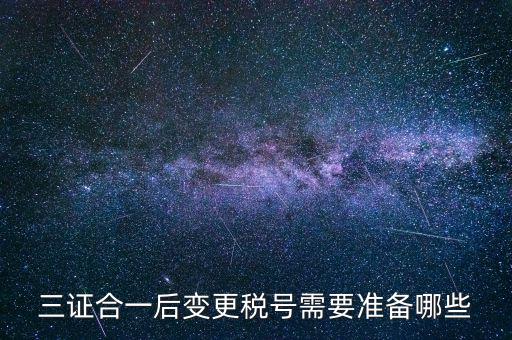 什么情況變更稅號，三證合一后變更稅號需要準(zhǔn)備哪些